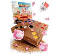 Liebholz® Originale Big Hole Pigkelfeber [vincitore del test] divertente gioco di maiale in pregiato legno Samena, gioco di società per tutta la famiglia, con istruzioni di gioco (lingua italiana non
