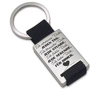 Lieblingsmensch Lieblingsmensch Schlüsselanhänger Modell: Ich liebe Dich für immer - Textil Portachiavi ad anello e catena, 12 cm, Nero (Schwarz)
