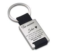 Lieblingsmensch Lieblingsmensch Schlüsselanhänger Modell: Ich liebte dich damals? (Für meinen Sohn) Portachiavi ad anello e catena, 12 cm, Nero (Schwarz)