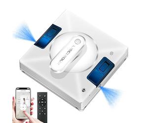 LIECTROUX YW509 - Robot lavavetri con doppia spruzzatura d'acqua, sensore laser, protezione contro le cadute, adatto per vetro, finestre, piastrelle, pavimenti in vetro e luoghi