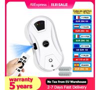 Liectroux YW610 Robot per la pulizia delle finestre, spruzzo d'acqua ultrasonico, aspirapolvere robot ultrasottile per finestre, tergicristallo domestico, pulizia a secco e a umido, percorso AI, BIANC