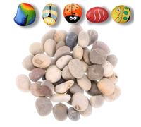 Liekadijiae 25 Pezzi Le Rocce Ciottoli, Rocce Naturali di Disegno, Sassi da dipingere, Decorazioni Pietre Ciottoli, per Pittura Fai da Te, Decorative per Acquario e Giardino