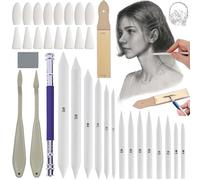 Liekadijiae 35 Pezzi Set di Sfumini per Disegno a Matita, Sfumino da Disegno Art Paper, Matite per Sfumare Paper Art Blender, Strumenti per Disegno, Sfumino per Disegno a Matita, Matite per Sfumare