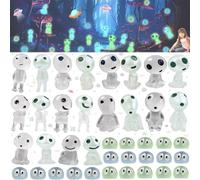 Liekadijiae 40 Pezzi Figurine di Elfi Degli Alberi Luminosi, Figure di Elfi Luminosi, Principessa Mononoke, Mini Elfi Degli Alberi Fosforescenti per Decorazioni Interne Ed Esterne di Casa e Giardino