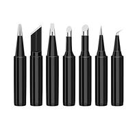 Liekadijiae 7 Pezzi Punta Saldatore, Saldatore Soldering Tips Set, Punte Saldatore Stagno, Ricambio per Stazione di Saldatura, Punte di Saldatura di Ricambio per Attrezzature e Accessori per Saldatura