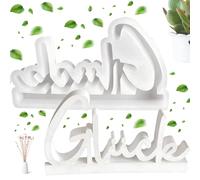 Liekadijiae Stampi in Silicone con Lettere, Stampo in Gesso Fatto a Mano, Stampi in Silicone Fai da Te in Resina, Stampo in Resina di Buona Fortuna, Inserto Porta Candele in Gesso Fatti a Mano(Glück)