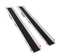 LIEKUMM Rampa per Sedia a Rotelle,183 cm Rampe di Carico Telescopiche in alluminio, Portata 300 kg per Rampa per Disabili, Sedie a Rotelle Manuali, Confezione da 2
