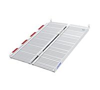 LIEKUMM Rampa per Sedia a Rotelle, 90Lx72W Rampe per Disabili, Capacità 300KG Rampa Pieghevole in alluminio per sedie a rotelle per gradini, scale, handicap, porte