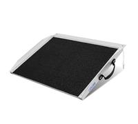 LIEKUMM Rampa per sedia a rotelle, 91 x 73 cm, in alluminio, leggera, capacità 300 kg, rampa senza barriere per disabili, per trolley per sedia a rotelle