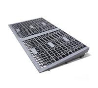 LIEKUMM Rampa per Sedia a Rotelle, Altezza 7,5 cm, Capacità 1400 kg, Rimovibile per Porte, Altezza 7,5 cm