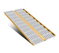 LIEKUMM Rampa pieghevole per sedia a rotelle, 152 cm, portata 300 kg, rampa per sedia a rotelle per scale e soglie, rampa per sedia a rotelle in alluminio, rampa per sedia a rotelle casa