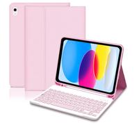 Lielax Custodia tastiera per iPad 10/11ª generazione (10.9 pollici 2022/11 pollici A16 2025), AZERTY Layout tastiera magnetica ultra sottile rimovibile Bluetooth con porta matita per iPad 11/10 Gen