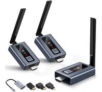 Lielyhod Ricevitori e trasmettitore HDMI 2 wireless aggiornati con schermo LED, fino a 6 RX, 165FT Plug & Play 1080P HD Output 5,8 GHz Extender per TV Box/laptop/proiettore/fotocamera a più schermi