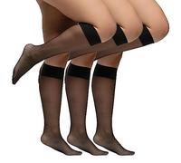 LIEMI Pօmpea Calze Gambaletto COMFORT SIZE 20 DEN Taglia Unica Nero 6 Paia