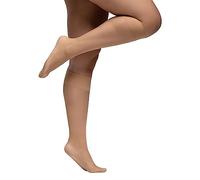 LIEMI Pօmpea Calze Gambaletto COMFORT SIZE 20 DEN Taglia Unica Polvere Dorata 2 Paia