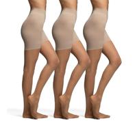 LIEMI Pօmpea Collant Velati Control Push Up 40 DEN 3 Paia Polvere Dorata 4-L