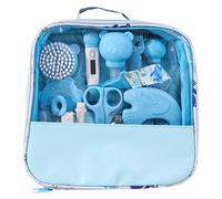 Liemuao - Kit di 15 accessori per capelli, termometro digitale, termometro da bagno, piccolo taglio per unghie, kit da bagno per bambini, kit da bagno per bambini (blu)
