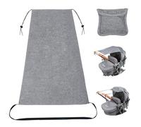 Liemuao - Parasole per passeggino, universale, anti-UV, baldacchino parasole per navicella carrozzina, regolabile, copertura solare per passeggino, copertura di protezione solare (grigio)