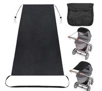 Liemuao - Parasole per passeggino, universale, anti-UV, baldacchino parasole per navicella carrozzina, regolabile, copertura solare per passeggino, copertura di protezione solare (nero)