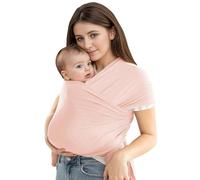 Liemuao - Sciarpe elastiche tutto in uno, ergonomiche, fascia per pelle con tessuto morbido cotone, supporto per neonati traspirante a mani libere, unisex e regolabile, regalo per la nascita (rosa)