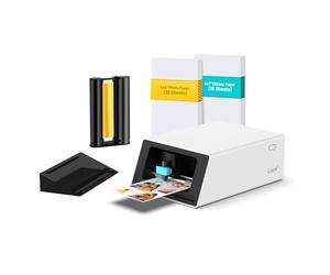 Liene PixCut S1 - Stampante Foto & Macchina da Taglio All-in-One per Etichettatrice Etichette Adesive, Fai-da-Te e Regali - Sublimazione Termica, 300 DPI, Taglio Auto IA