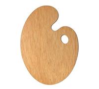 Lienzos Levante 1110102001 - Tavolozza da Pittore Ovale, Realizzata in Legno Compensato Laccato, Colore Noce