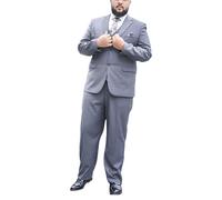 LIEROLYE Abito Da Uomo 3 Pezzi, Abiti Da Uomo Taglie Forti, Completo Classico Formale Con Giacca, Gilet E Pantaloni A 2 Bottoni Per Matrimoni E Occasioni Speciali(Light Gray,5X-Large)