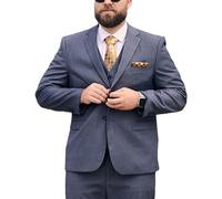 LIEROLYE Giacca Da Uomo Per Taglie Forti E Alte, Cappotto Da Sposo Monopetto A 2 Bottoni, Giacca Da Abito Formale Da Lavoro(Gray,9X-Large)