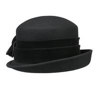 LIERYS Cappello Cloche Veljesa Wool Donna - Made in Italy di Feltro Lana Inverno Autunno/Inverno - Taglia Unica Nero