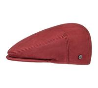 LIERYS Coppola da Uomo Pelle - Made in Italy - Berretto con Fodera Misure 55-61 cm - Berretto da Uomo con Visiera - Coppola Autunno/Inverno Rosso Bordeaux 60 cm