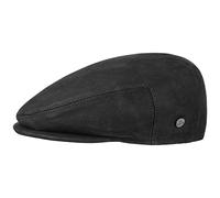 LIERYS Coppola da Uomo Pelle - Nero - Berretto con Visiera con Fodera Misure 58 cm - Berretto da Uomo con Visiera - Coppola Autunno/Inverno