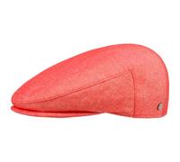 LIERYS Coppola Maschile Inglese - Made in Italy - Misura del Berretto: 55-62 cm - Coppola in Lino e Cotone - Berretto Estivo in Look Denim - Primavera/Estate Rosso 60 cm