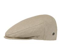 LIERYS Coppola Maschile Inglese - Made in Italy - Misura del Berretto: 55-62 cm - Coppola in Lino e Cotone - Berretto Estivo in Look Denim - Primavera/Estate Beige 56 cm