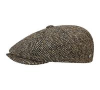 LIERYS Coppola Tweed Winter da Donna/Uomo - Made in Italy - con Lana Vergine - Berretto Invernale Melange con Fodera Interna - Autunno/Inverno - Marrone XL (60-61 cm)