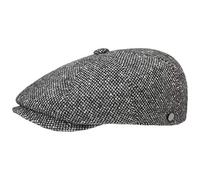 LIERYS Coppola Tweed Winter da Donna/Uomo - Made in Italy - con Lana Vergine - Berretto Invernale Melange con Fodera Interna - Autunno/Inverno - Nero XL (60-61 cm)
