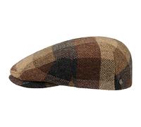 LIERYS Coppola Zachery Virgin Wool Uomo - Made in The EU Cappellino Lana Cappello Piatto con Visiera, Fodera Inverno Autunno/Inverno - 60 cm Marrone