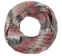 LIERYS Jasila sciarpa da donna - Sciarpa multicolore con lana vergine - In maglia - Made in Germany - Sciarpa invernale - lavabile grigio-rosso