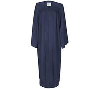 LIERYS Toga Donna/Uomo - in Nero, Blu, Rosso - nelle Taglie S-XL - con Chiusura a Pressione - Mantellina per Le celebrazioni di università, maturità Blu Scuro S