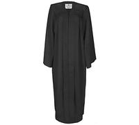 LIERYS Toga Donna/Uomo - in Nero, Blu, Rosso - nelle Taglie S-XL - con Chiusura a Pressione - Mantellina per Le celebrazioni di università, maturità Nero M