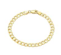 Lieson Bracciale Donna Uomo Argento 925, Bracciali Amicizia Semplice Barbazzale 5MM Larghezza Braccialetto Oro 20CM Lunghezza - Gioielli Regalo Idea Compleanno Anniversario Natale