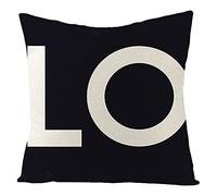 Lieson Federa per Cuscini Divano, Copricuscini 40x40 Esterno 1 Pezzo Fodere per Cuscino Letto Bianco Nero Lo, Lino