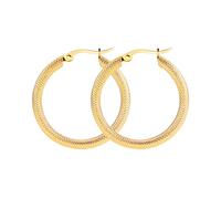 Lieson Orecchini in Titanio, Orecchino Oro Orecchini A Cerchio Donna Motivo Serpente Rotondi 30MM