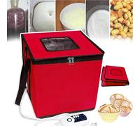 Lievitatore per Pane, Piccola Scatola di Fermentazione per Pane Domestico, Temperatura Interna della Scatola: Rt-60 °c, Tempo: 10 Minuti-96 Ore, Riutilizzabile, Utilizzato per Prepara, Red, Medium