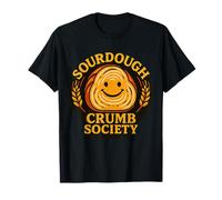 Lievito Madre Crumb Society radiante briciole Anelli Sorridente pagnotta Arte Maglietta