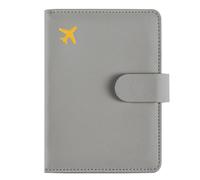 LIEWEI Boutique Shop UK Portapassaporto in pelle, portafoglio da viaggio con blocco RFID e tasche portadocumenti for la protezione l'organizzazione dei documenti Custodia per passaporto(Grey)