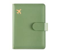 LIEWEI Boutique Shop UK Portapassaporto in pelle, portafoglio da viaggio con blocco RFID e tasche portadocumenti for la protezione l'organizzazione dei documenti Custodia per passaporto(Groen)