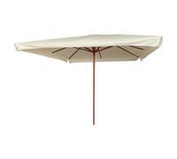 LIF Ombrellone da Giardino 3x3 mt in Legno/Poliestere colore Bianco