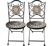 COPPIA SEDIE DECORO MOSAICO 'MORGANA' cm 38 x h.90 LIF