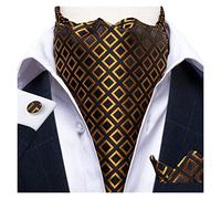 LiFBeauTiFul Luxury Men # 39; s Ascot Teal Verde Paislet Floreale Cravatta di Seta Cravatta Fazzoletto da Taschino Gemelli Set Festa di Nozze Vintage Ascot Home (Color : ASC-2013)