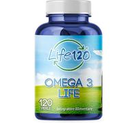 Life 120 Integratore Omega 3 Life – Per la funzione cardiaca, EPA e DHA – 120 perle